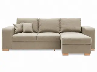 Mark vendbar sovesofa m. puffer - Beige Inari 22