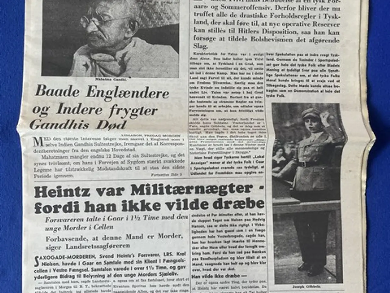 Billede 1 - Avis - B.T.  - 19. Februar 1943 - Gøbbels bebuder Offensiv