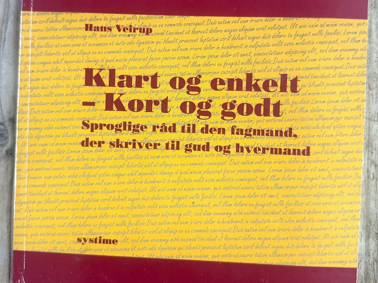 Billede 1 - Klart og enkelt – Kort og godt, Hans Vejrup