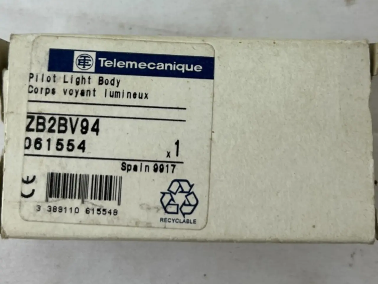 Billede 1 - Telemecanique ZB2BV94 Pilot Light Body 220-240V AC