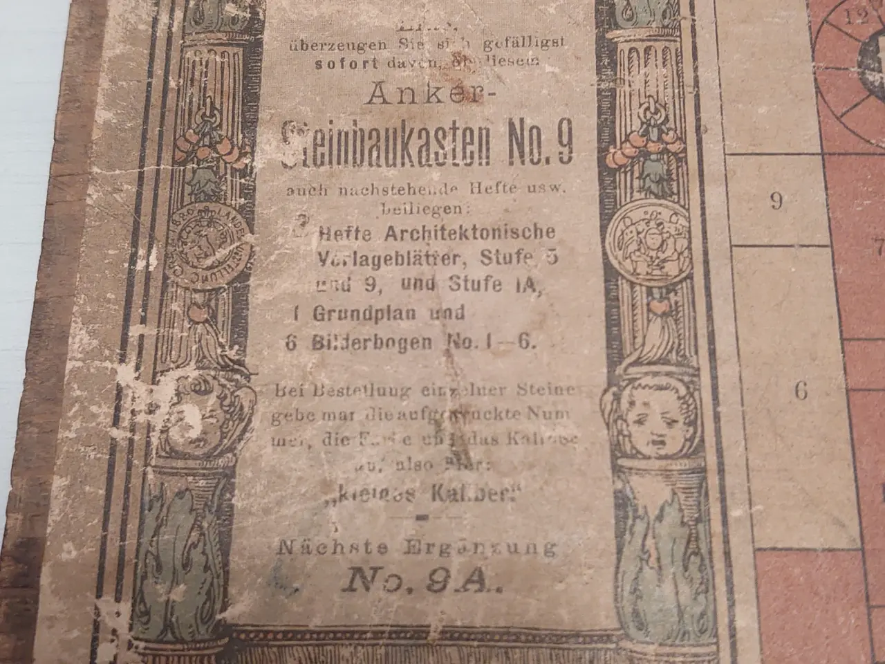 Billede 3 - Antikt stenbyggesæt. Anker ca 1910. No 9