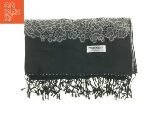 Sort nyt pashmina tørklæde med mønster fra Pashmina (str. 73x162 cm)