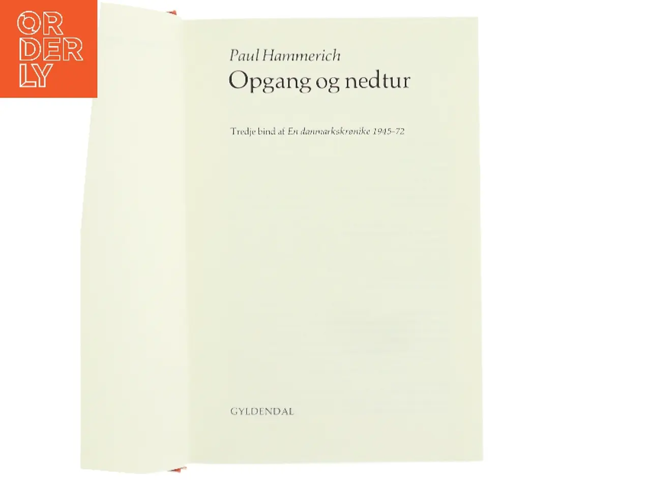 Billede 1 - Opgang og nedtur af Paul Hammerich (Bog)