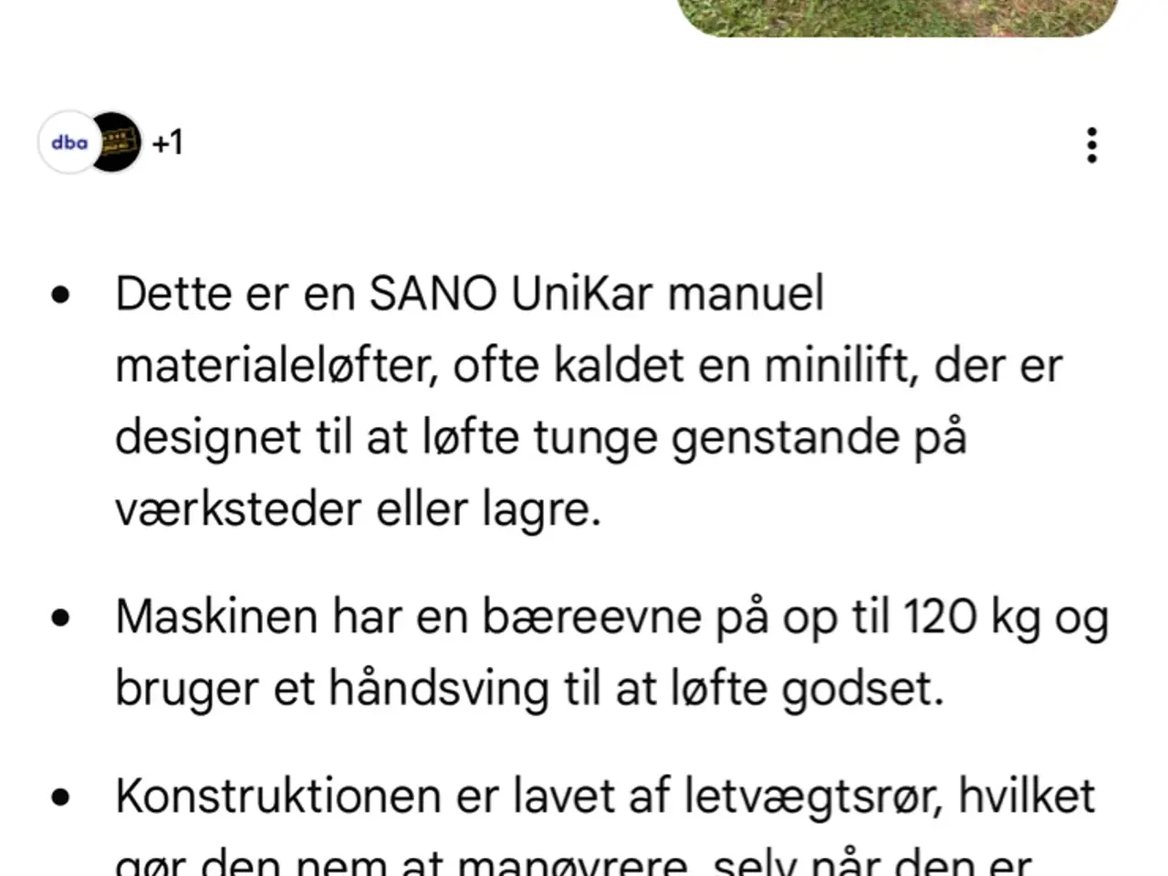 Billede 2 - Minilift / materialeløfter