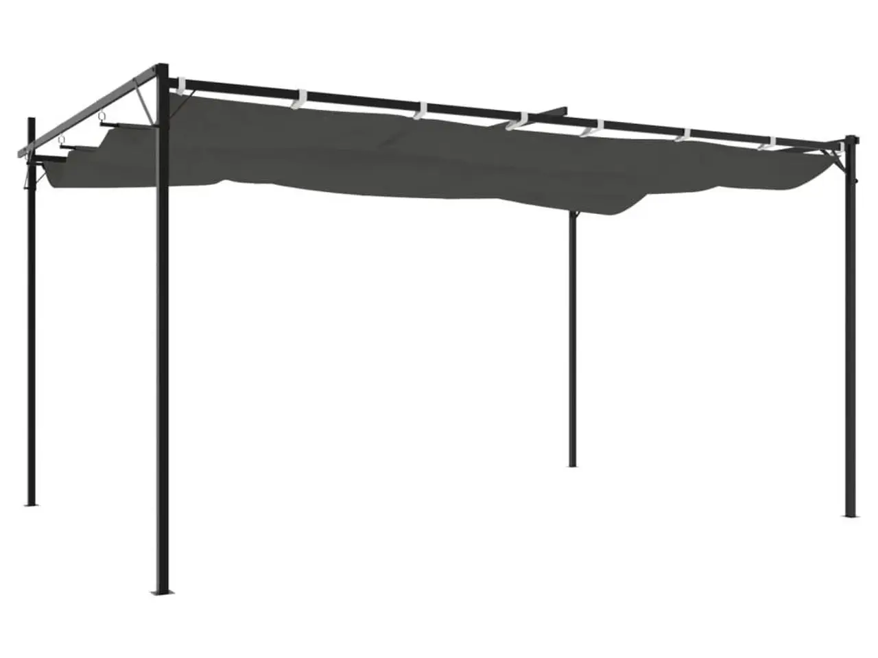 Billede 5 - Pergola med sammenrulleligt tag 395 × 292 × 230 cm - antracitgrå
