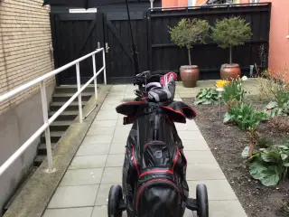 Damegolfsæt med bag og golfvogn