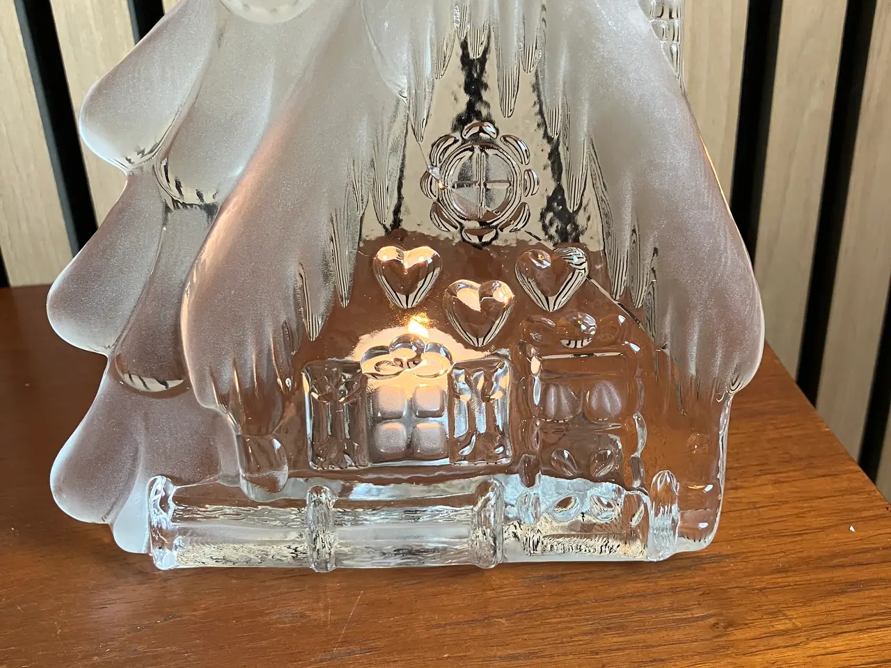 Billede 2 - Vintage krystal fyrfadsstage/glashus