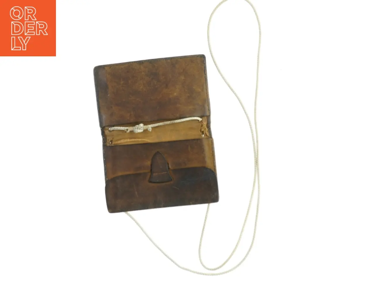 Billede 1 - Lædertaske med skulderrem (str. 9x13 cm)