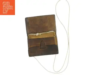 Lædertaske med skulderrem (str. 9x13 cm)