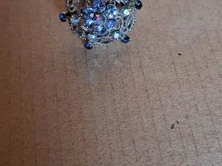 Finger ring forgyldt med sten i den kan justeres n