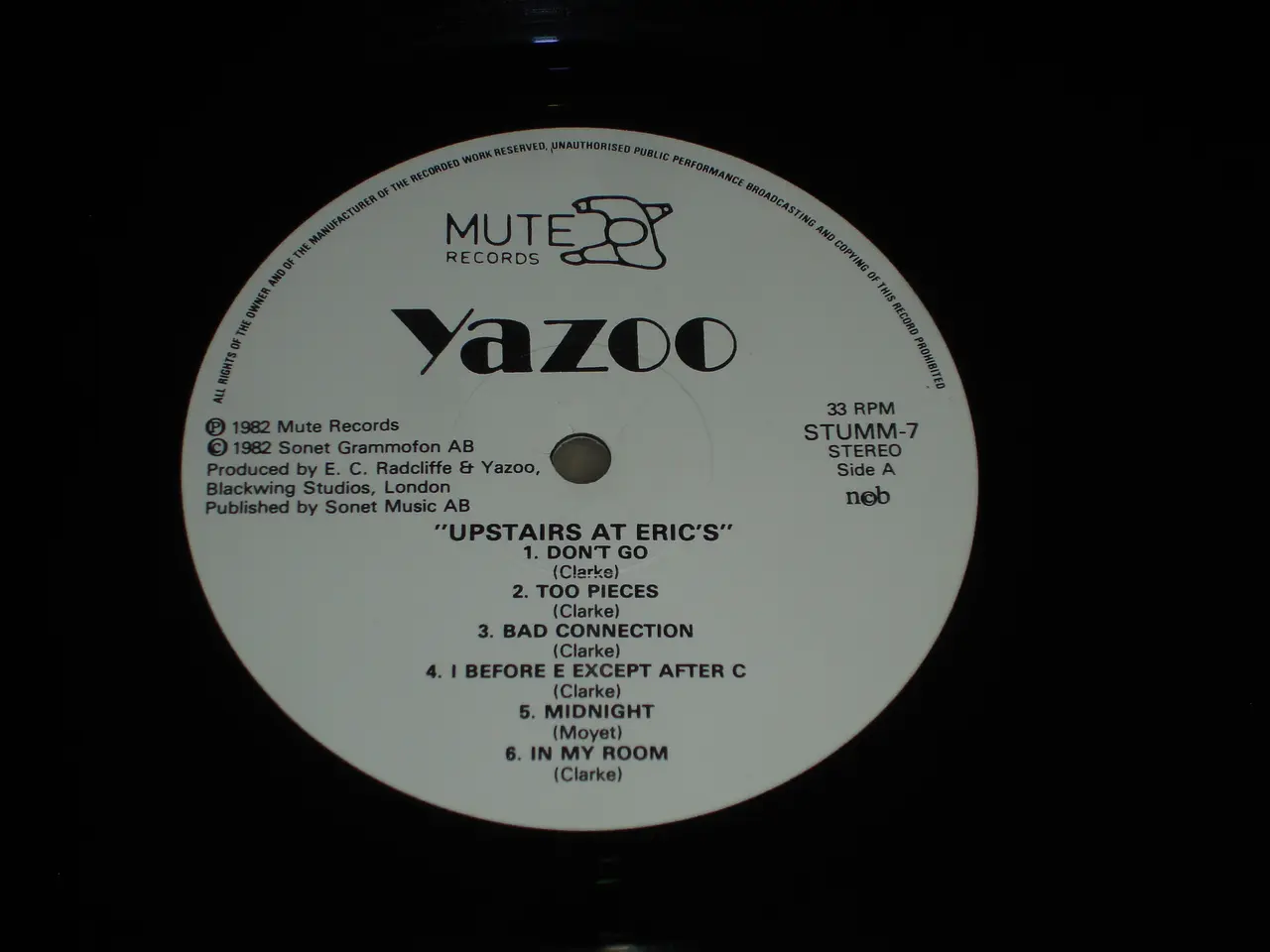 Billede 4 - Yazoo – Upstairs At Eric's