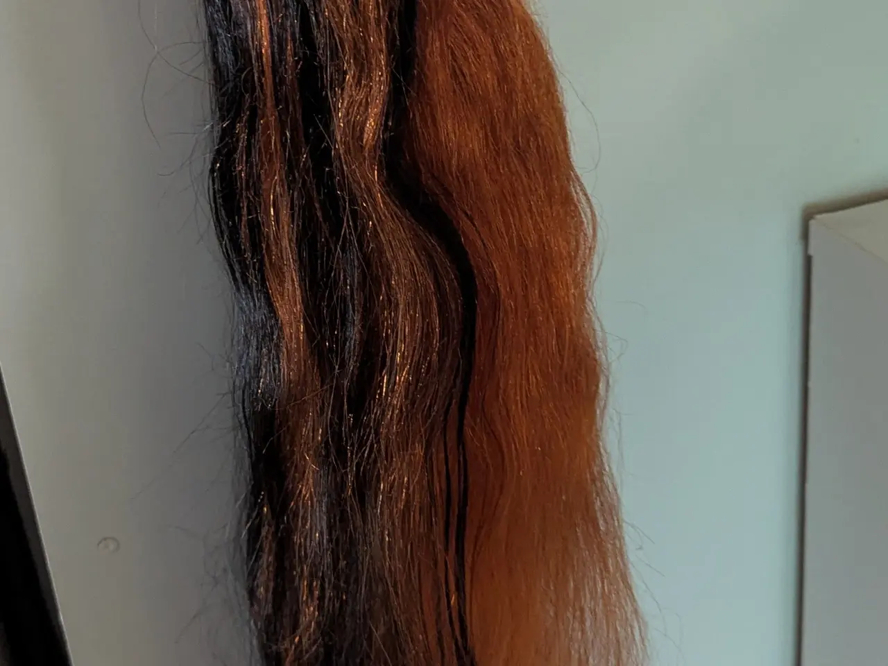 Billede 11 - Orangefarvet human extensions m/ reflekser 72 cm