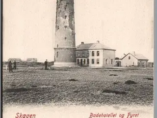 Skagen - Badehotellet og Fyret - Postkort - Ubrugt