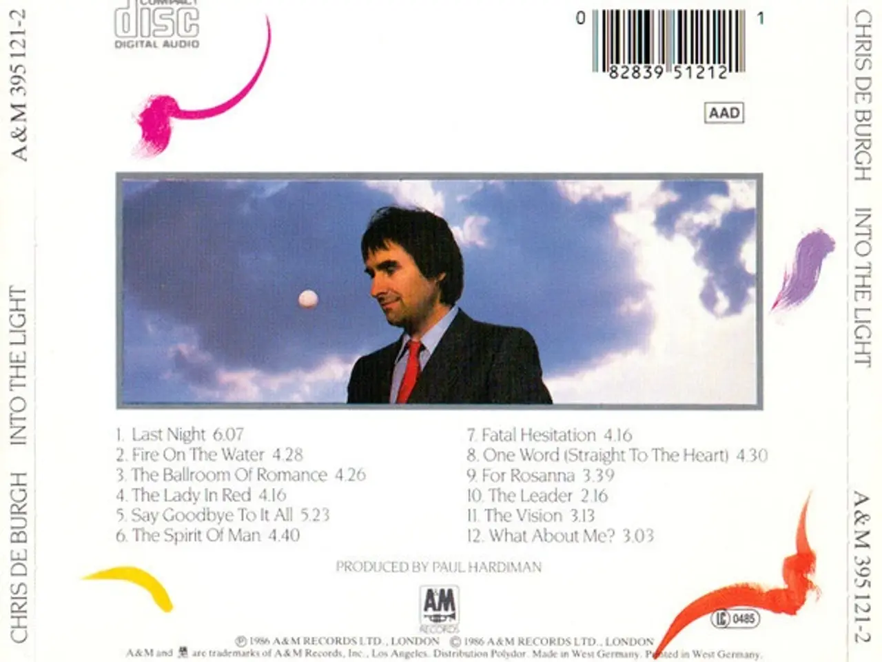 Billede 2 - Chris de Burgh – Into The Light – CD