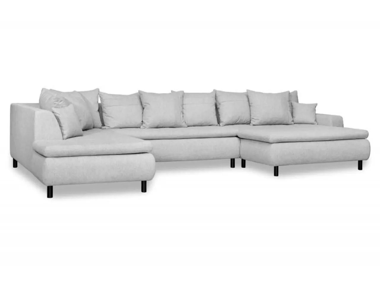 Billede 5 - Miami XL U-sofa højrevendt - lysegrå stof