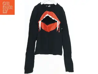 Langærmet t-shirt med tryk fra H&M (str. S)