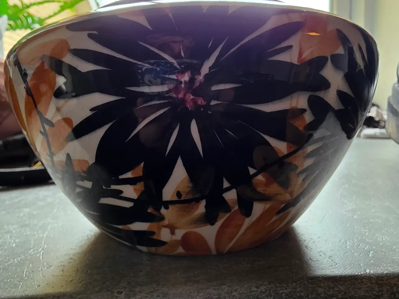 Billede 3 - Vintage Eisgrub keramik vase / skål – Håndmalet re