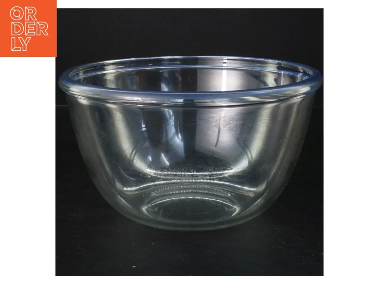 Billede 1 - Rund glasskål (str. Ø 21x11 cm)