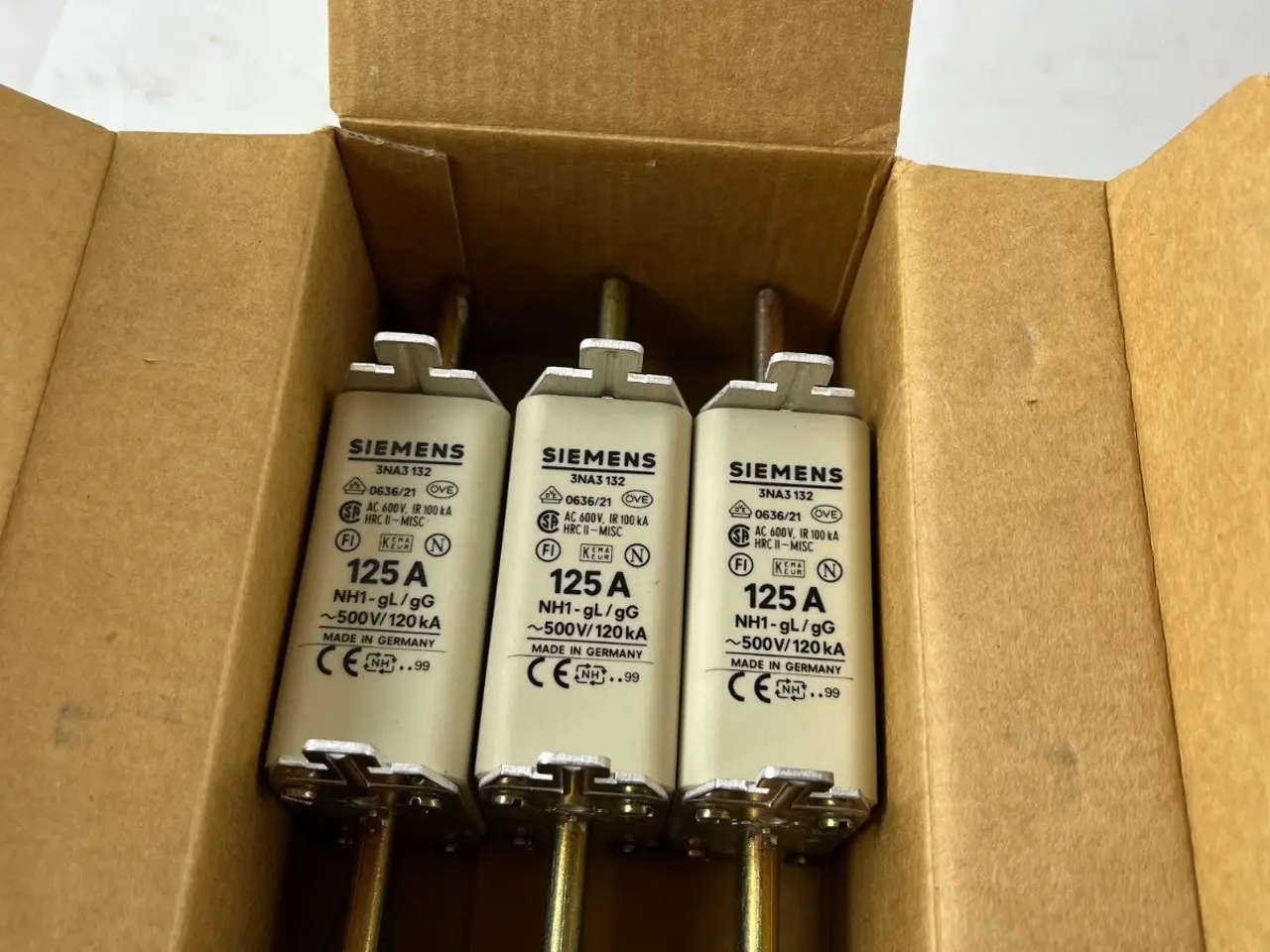 Billede 7 - Siemens 3NA3 132 NH1 Fuse 125A 500V gL/gG LV HRC