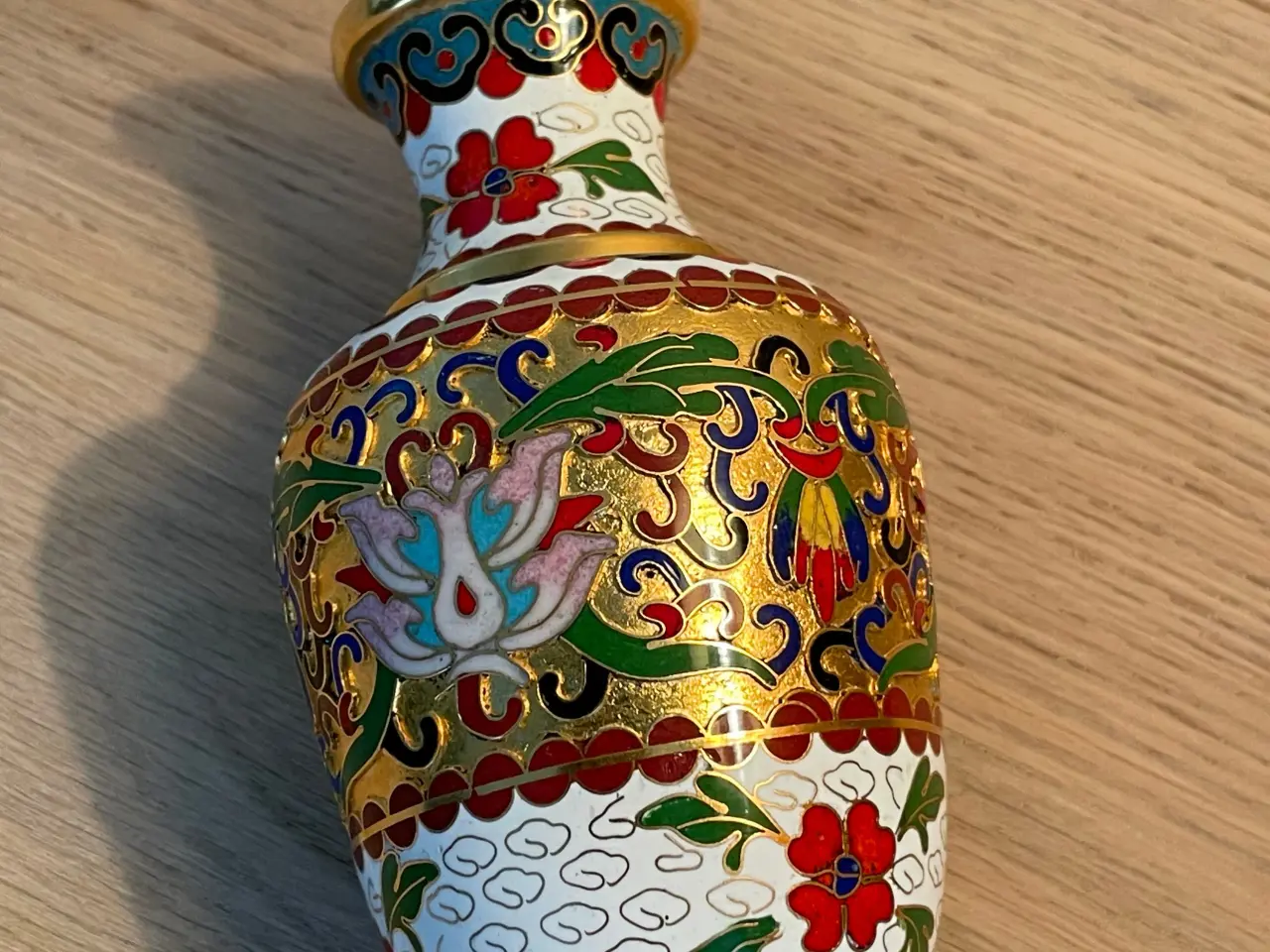 Billede 6 - CLOISONNE vase 12,5 cm i perfekt stand