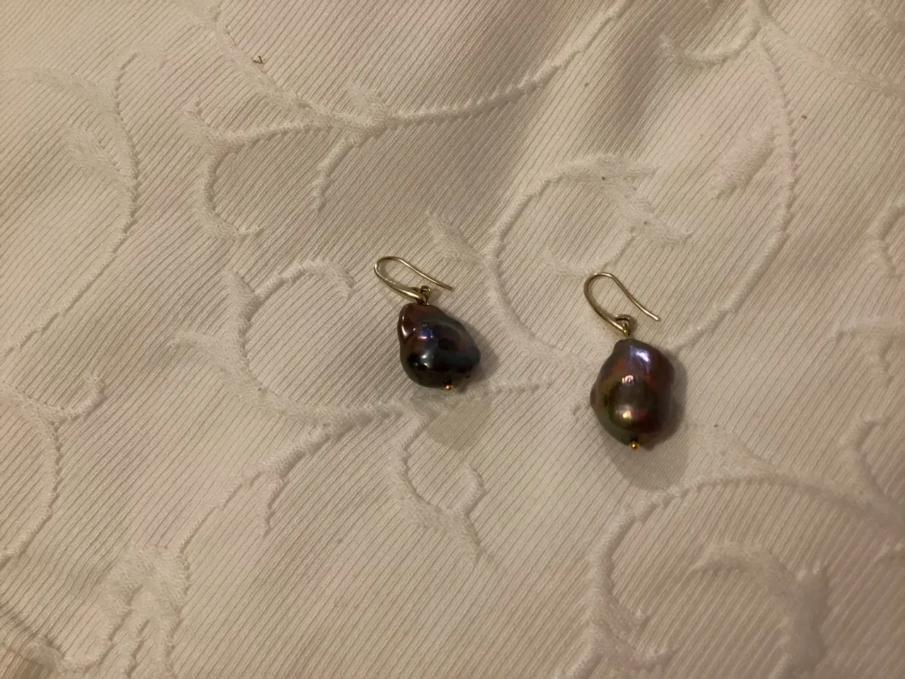 Billede 3 - Beautiful Baroque Black Pearl earrings