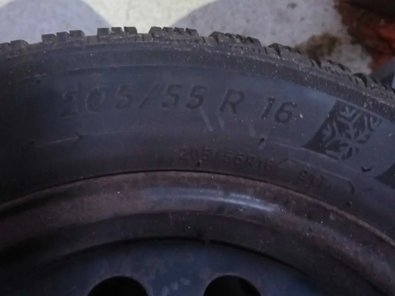 Billede 1 - Vinterhjul Bridgestone 205x55x16 5x114,3