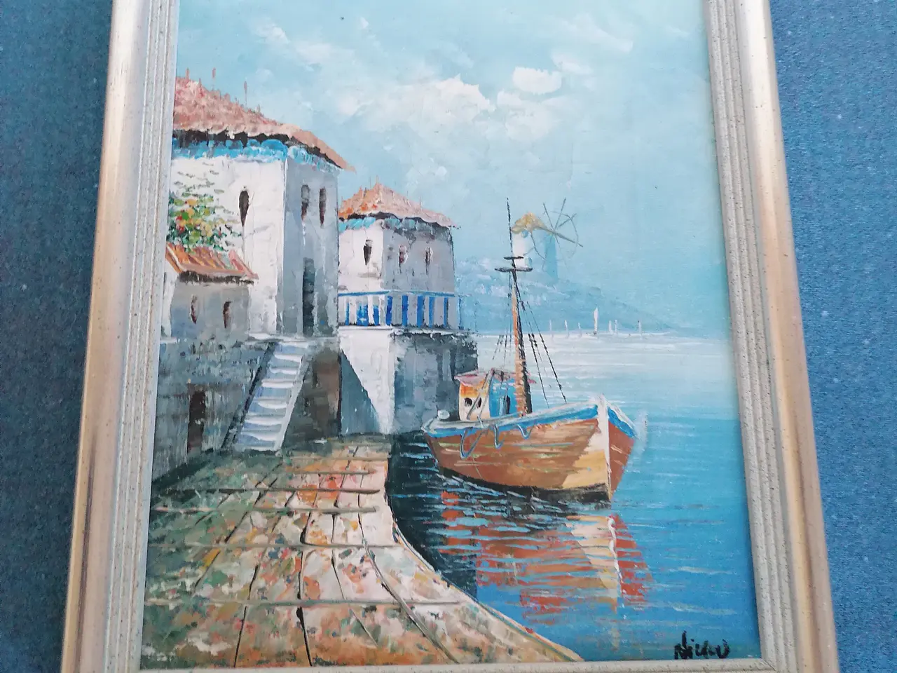 Billede 1 - Smukt Maleri Af Lake Como ,Italien