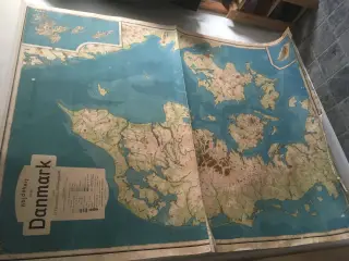 Gammelt højde Danmarkskort