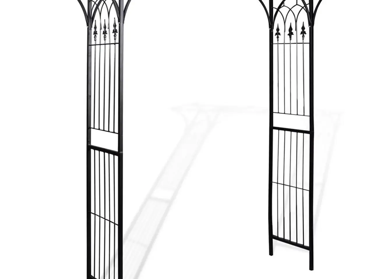 Billede 1 - Rosenbue i jern - 200 x 52 x 204 cm, sort