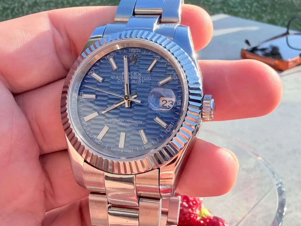 Billede 1 - Datejust Rolex blå