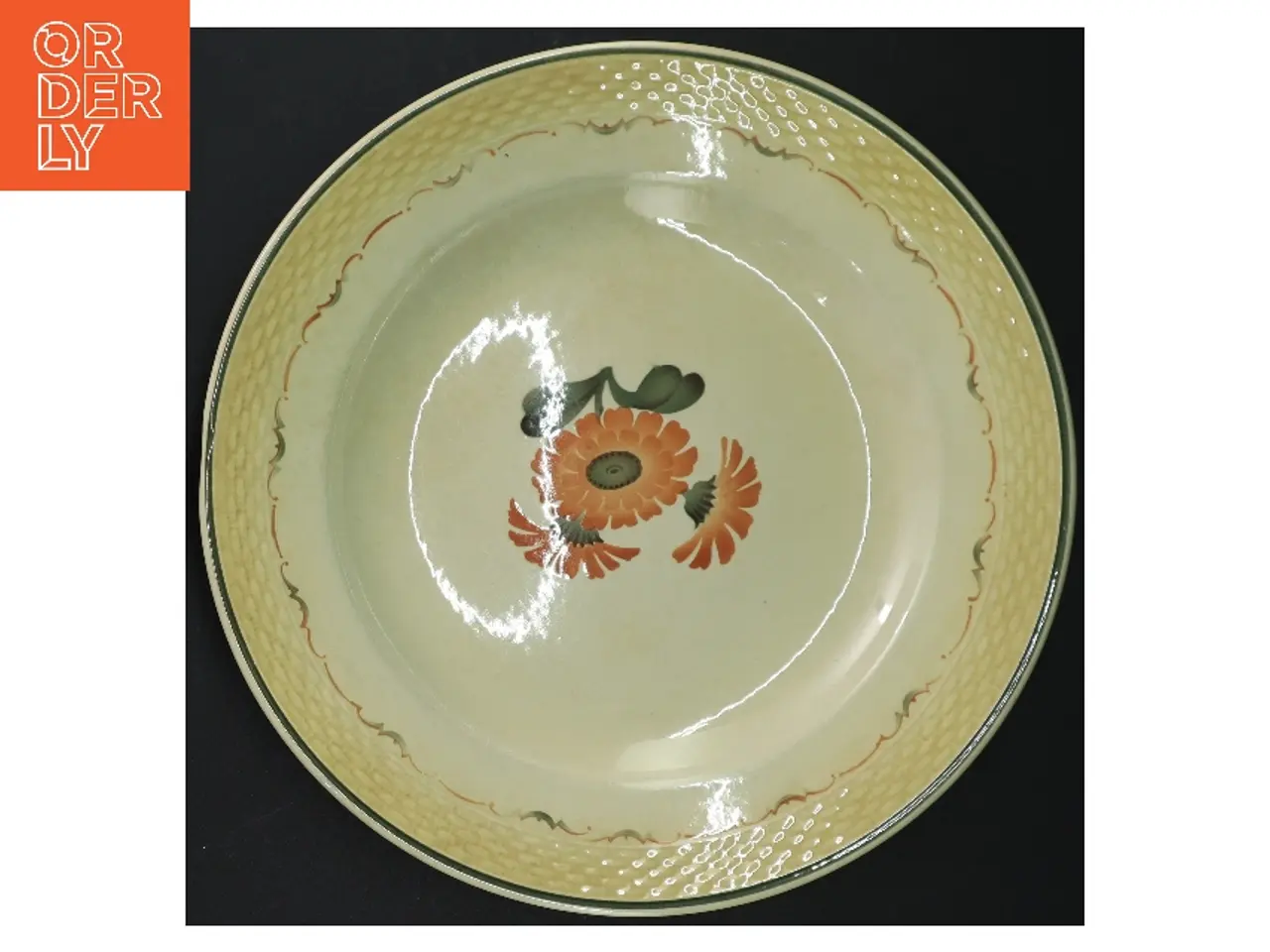 Billede 2 - Porcelænstallerker med blomstermotiv (str. 25 cm)