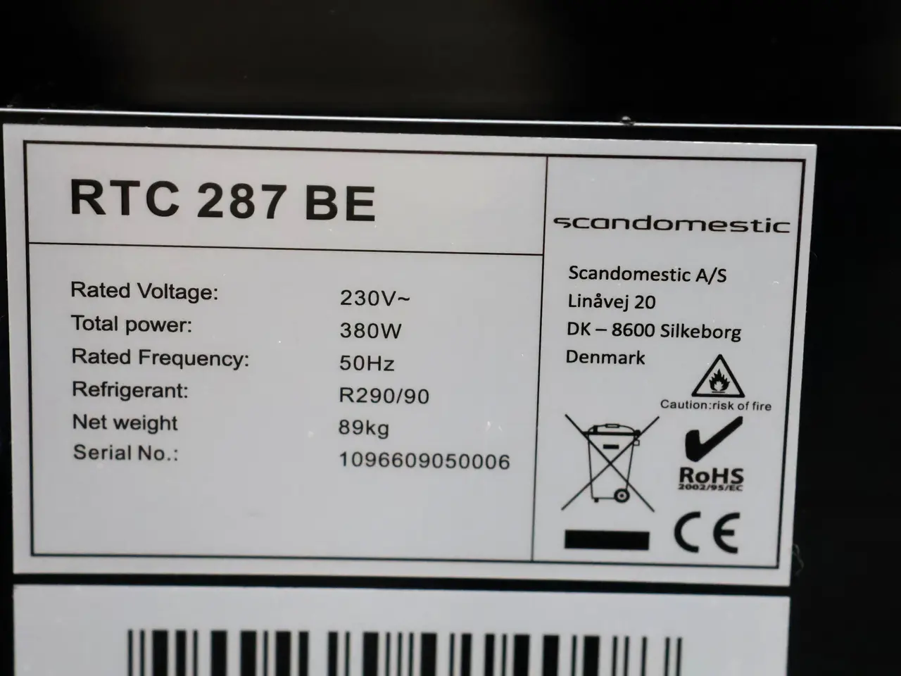 Billede 8 - Scancool RTC287 BE gulv kølemontre