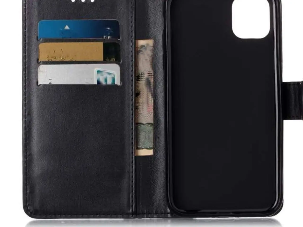 Billede 3 - Flip cover med pung til iPhone 13, sort