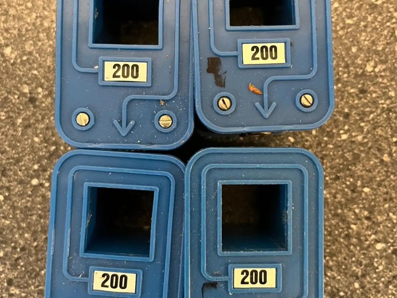 Billede 1 - parti of 4 Vintage 200 Current Transformers Blue