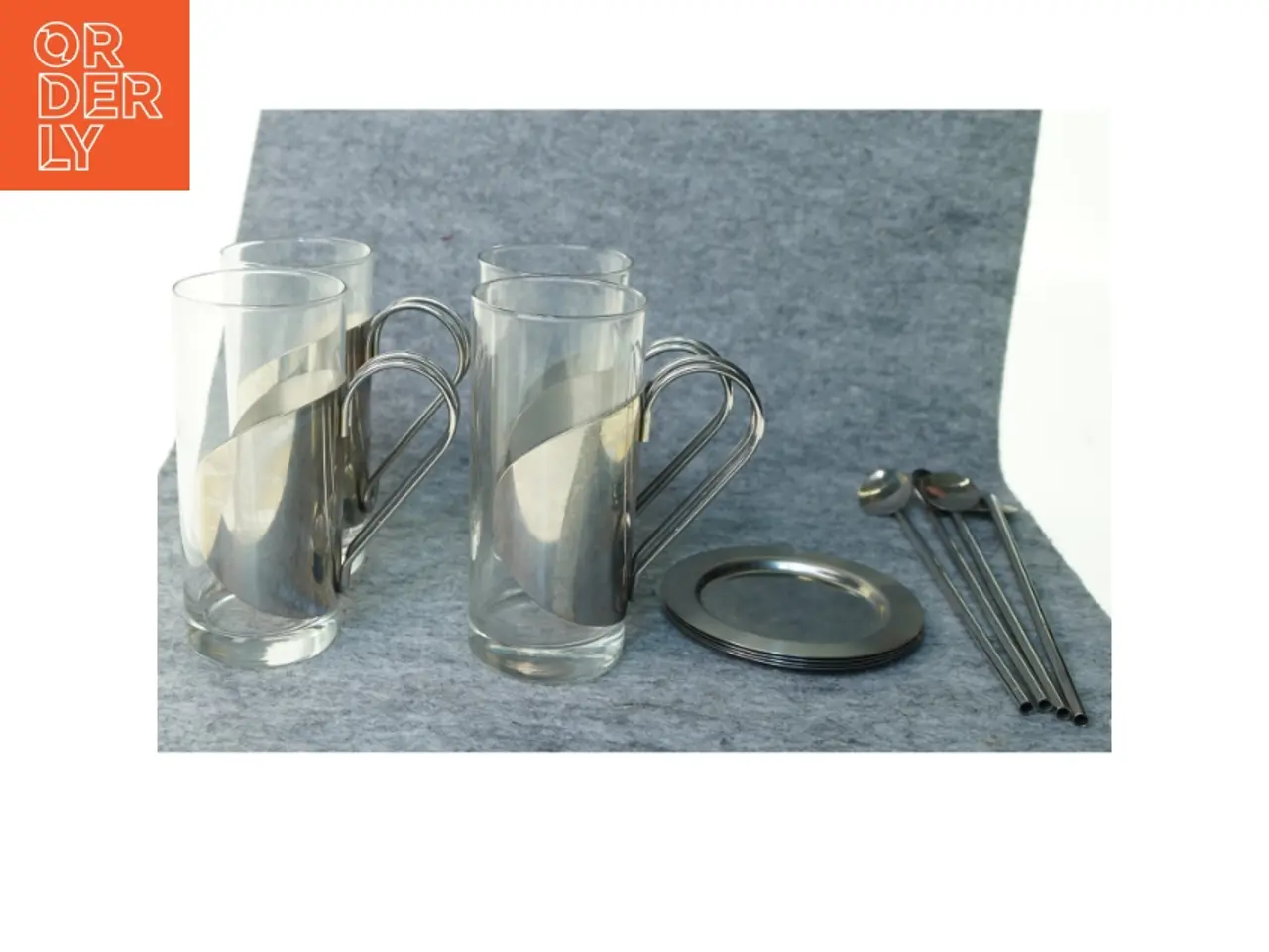Billede 2 - Ice coffe glas og skeer (str. 14 x 6 cm)
