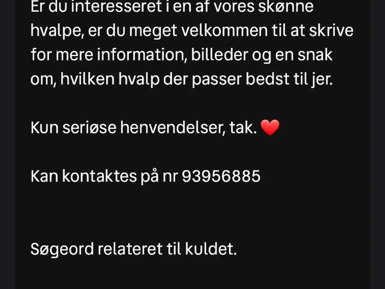Billede 1 - Den lidt sorte kun tilbage