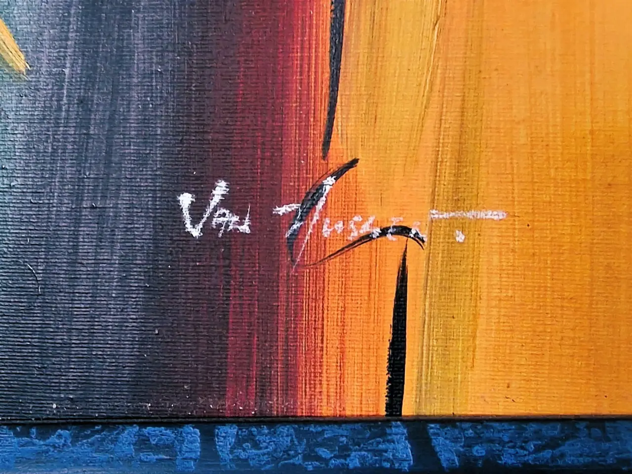 Billede 5 - Abstrakt "Van Hussen" maleri. 