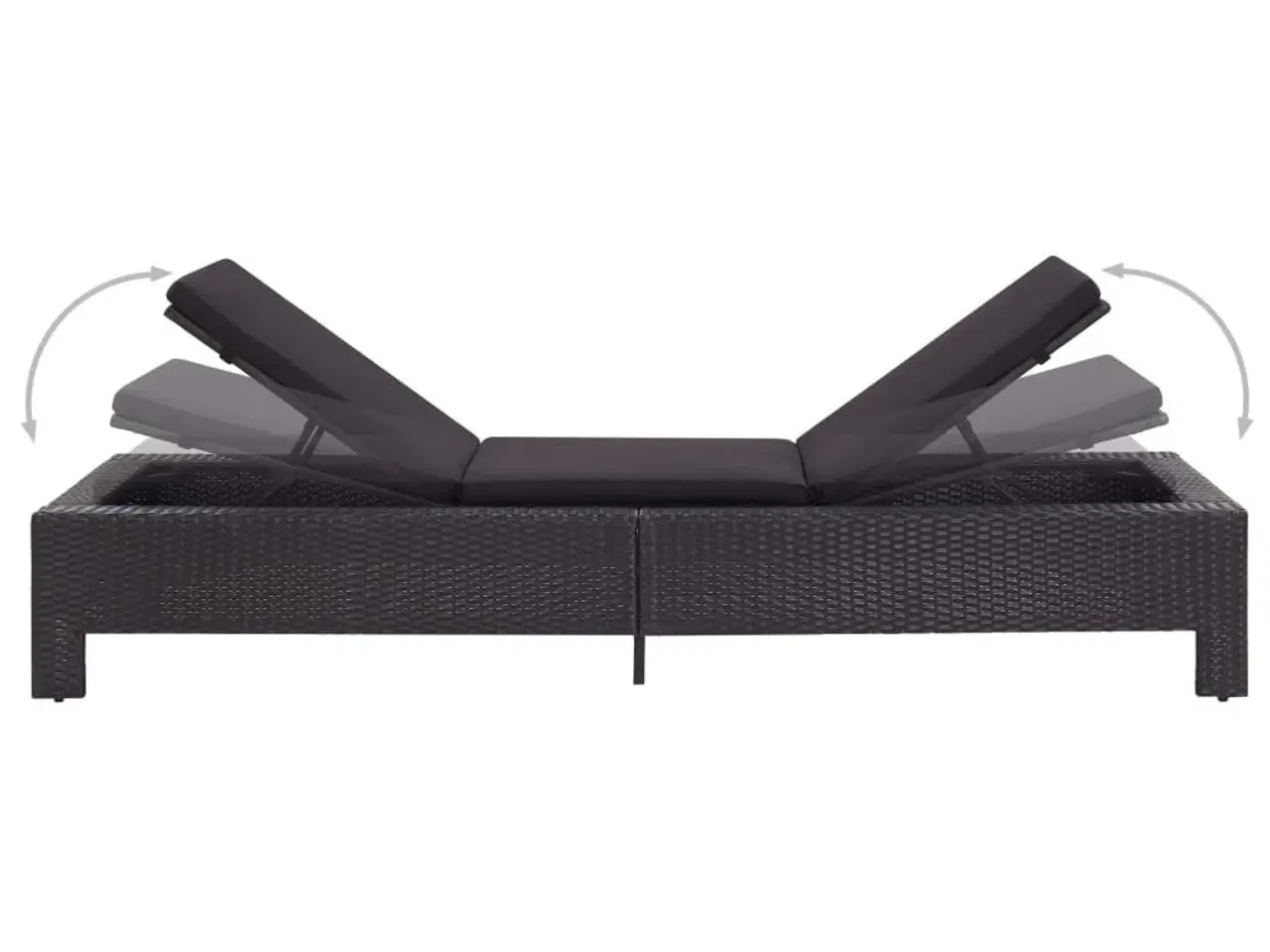 Billede 6 - Solseng med hynde polyrattan sort