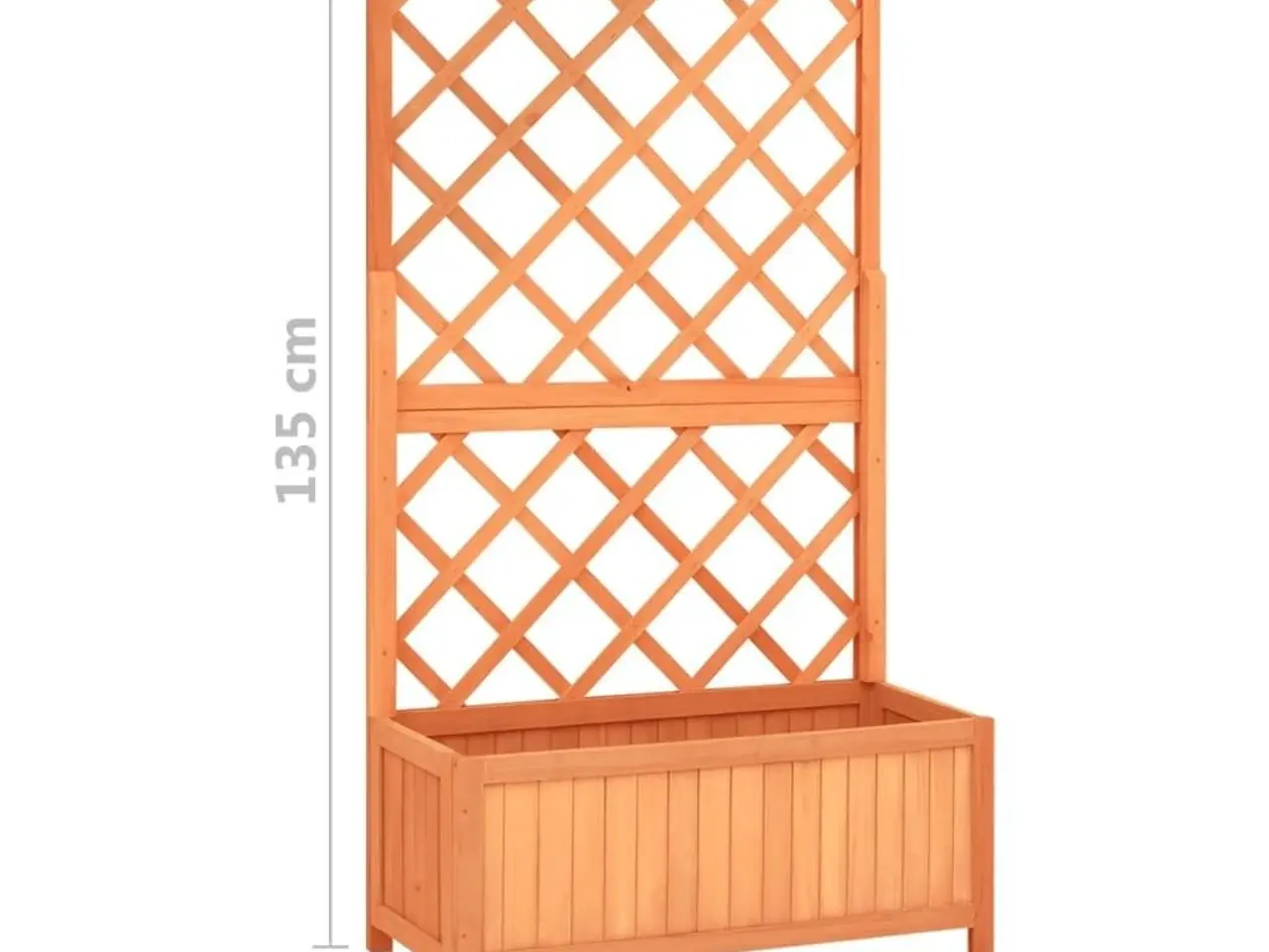 Billede 7 - Plantekasse med espalier 70x30x135 cm massivt fyrretræ brun