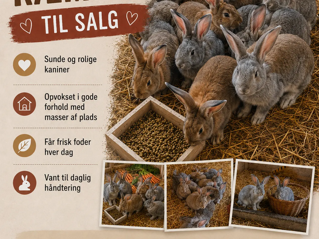 Billede 1 - Belgisk kæmper sælges😀