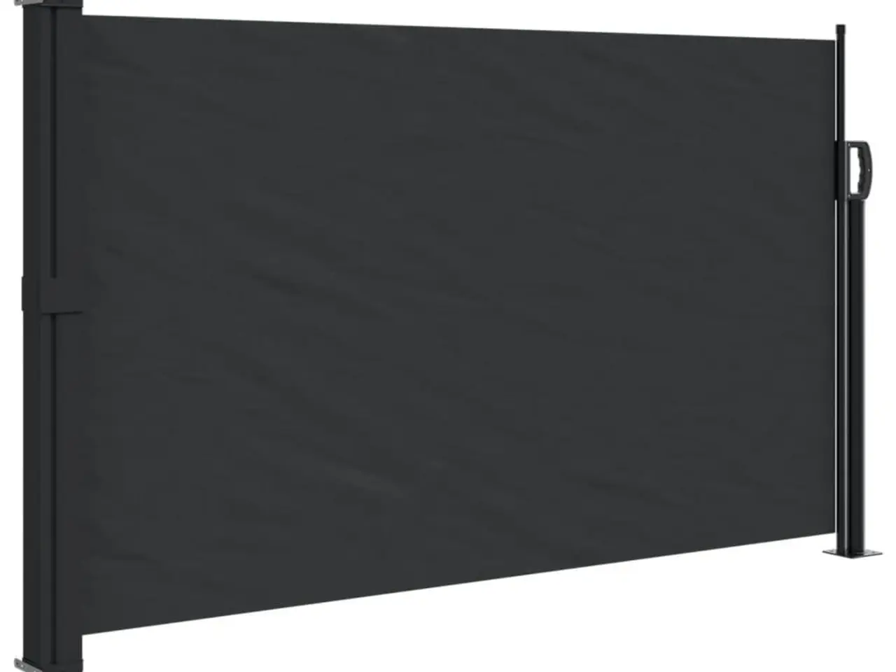 Billede 2 - Sidemarkise 120 × 500 cm - sammenrullelig, sort