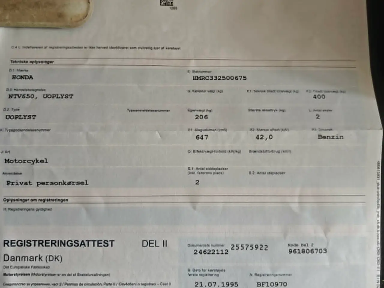 Billede 2 - Honda NTV sælges