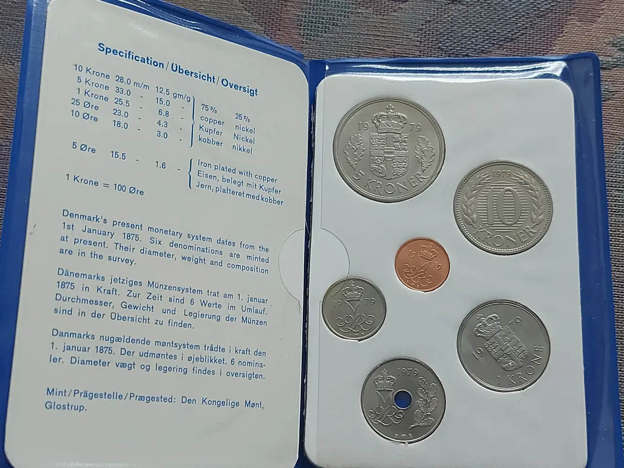 Billede 1 - Møntsæt 6 stk. 1973-1974-1975-1976-1978-1979