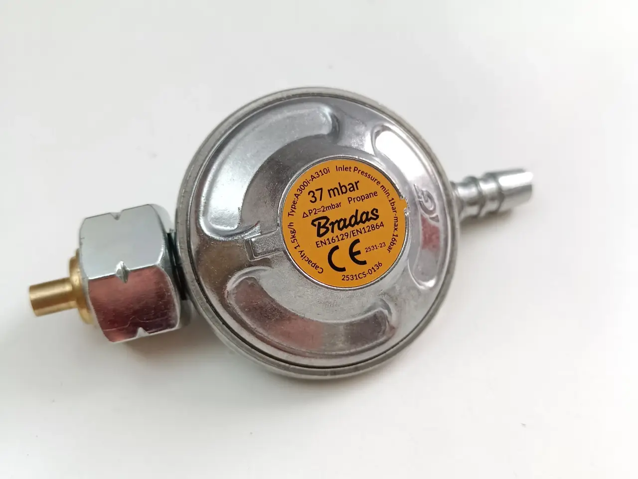Billede 1 - NY! 37mbar x 1.5kg/t Gasregulator + Pakning