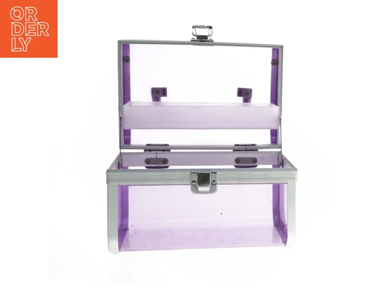 Billede 2 - Lille transparent smykkeskrin (str. 18x12x12 cm)