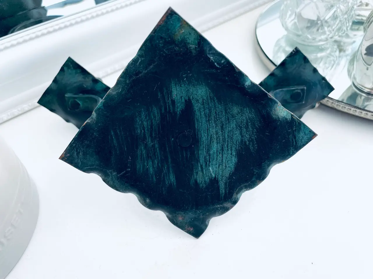 Billede 12 - Lysestage med patina 