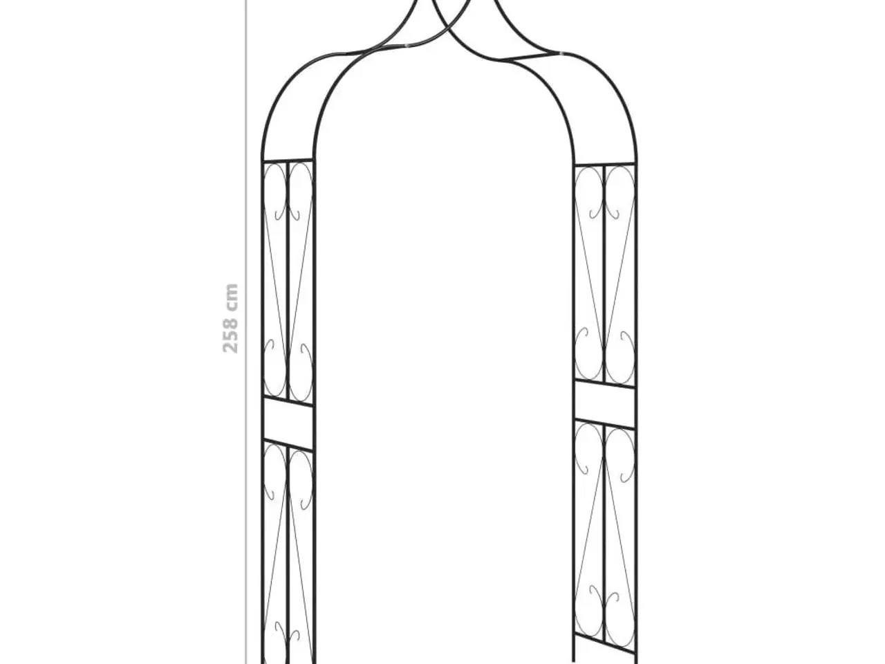 Billede 5 - Havebue 142x37x275 cm jern mørkegrøn