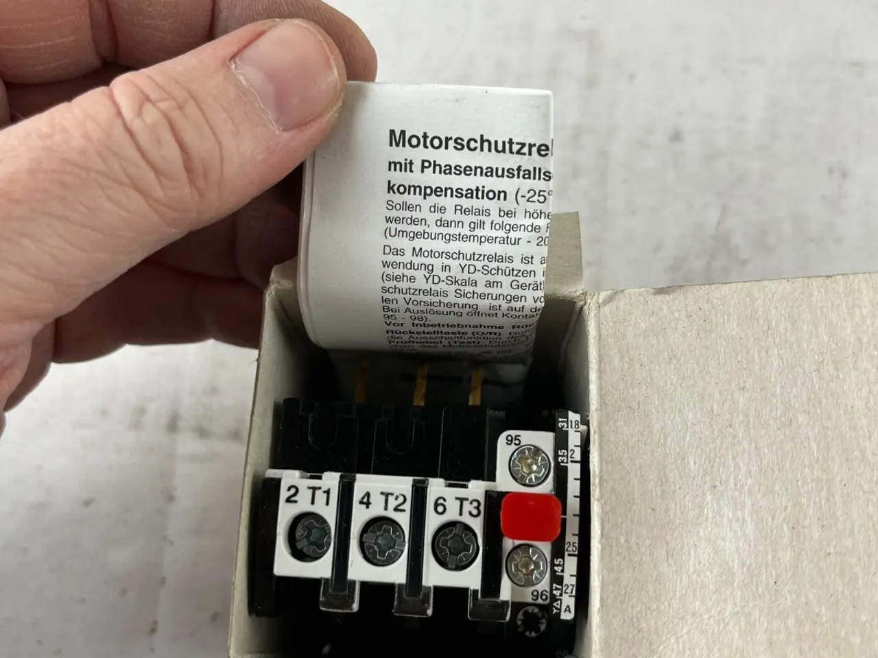 Billede 5 - Benedikt & Jäger U12/16E 2.7 Thermal Overload relæ