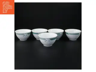 Sæt af hvide porcelænsskåle fra Raadvad (str. 10 x 6 cm)