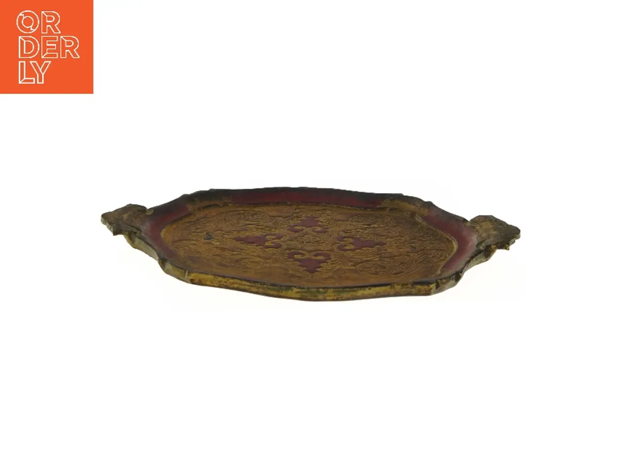 Billede 2 - Dekorativ bakke i vintage-stil (str. 45x29,5 cm)
